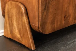 Massives TV-Board BRASIL 160cm braun Mangoholz drei Fächer Lowboard