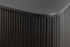 Massives TV-Board GATSBY 160cm schwarz gold Mangoholz Retro Lowboard