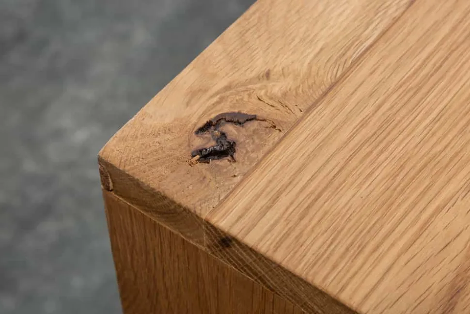 Massives TV-Board LIVING EDGE 160cm Wildeiche geölt Baumkanten Lowboard