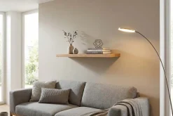 Massives Wandregal PURE 60cm Mango natur cream finish Mangoholz Steckregal