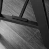 Massivholz Bartisch MAMMUT 120cm natur Akazie Baumkante Metall schwarz mit Fußablage