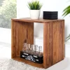 Massivholz Beistelltisch MAKASSAR 45cm braun Sheesham stone finish Regal handmade