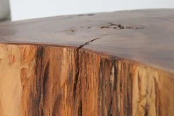 Massivholz Couchtisch GOA 50cm Akazie Baumstamm Hocker Beistelltisch handmade