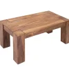 Massivholz Couchtisch MAKASSAR 100cm braun Sheesham stone finish einzigartige Maserung