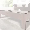 Massivholz Couchtisch MARKANT 100cm braun Sheesham stone finish Schublade Stauraum