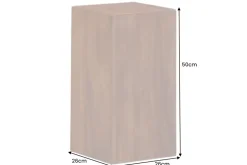 Massivholz Dekosäule COLUMNA 50cm braun Akazie Beistelltisch