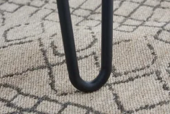 Massivholz Esstisch SCORPION 70cm vintage braun Akazie schwarze Metallbeine Hairpin Legs