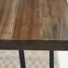 Massivholz Esstisch SCORPION 160cm braun Akazie schwarze Metallbeine Hairpin Legs Retro