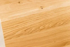 Massivholz Esstisch WILD OAK 200cm natur Wildeiche Schweizer Kante X-Gestell