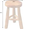 Massivholz Hocker BALI 45cm natur rund Teakholz Beistelltisch Sitzhocker Nachttisch