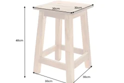 Massivholz Hocker JAKARTA 50cm recycelt Beistelltisch Sitzhocker