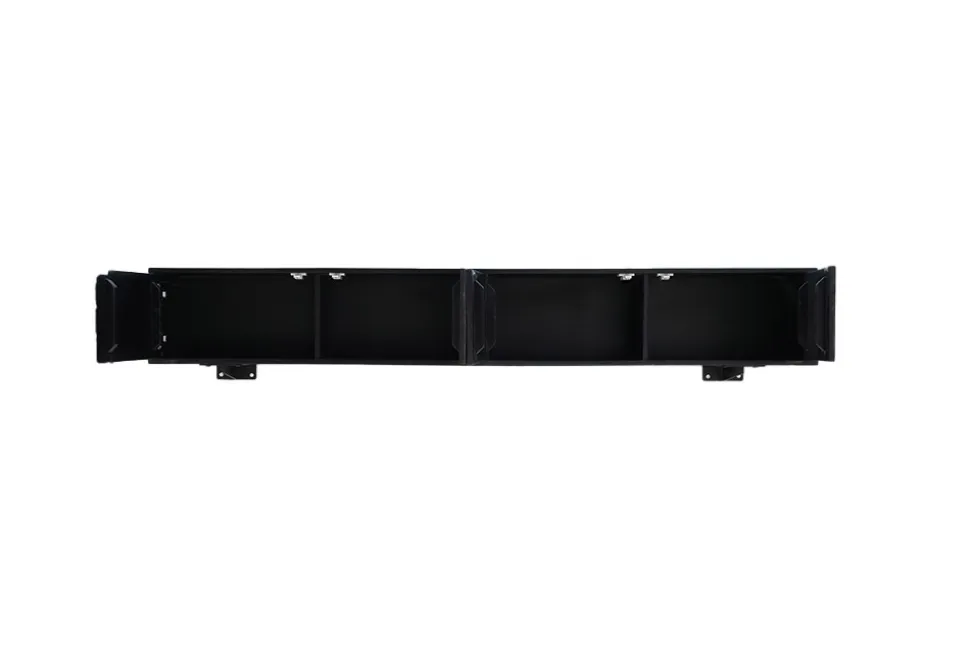 Massivholz TV-Lowboard MOUNTAIN SOUL 200cm Akazie grün bronze hängend Naturstein schwarz
