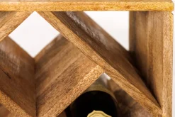 Massivholz Weinregal CUBUS 40cm Mango handmade Beistelltisch