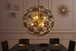 Moderne Design Hängeleuchte INFINITY HOME 65cm Glas gold Pendelleuchte