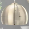 Moderne Hängeleuchte GOLDEN BALL 30cm gold Hängelampe höhenverstellbar