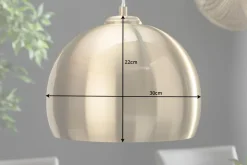 Moderne Hängeleuchte GOLDEN BALL 30cm gold Hängelampe höhenverstellbar