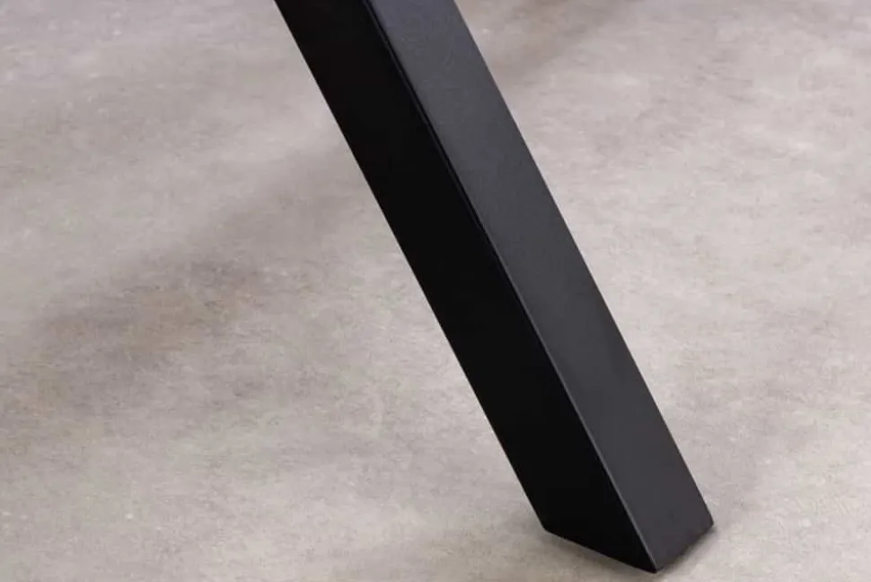 Moderner Esstisch GALAXIE 180cm anthrazit Keramik schwarz Metall Sterngestell