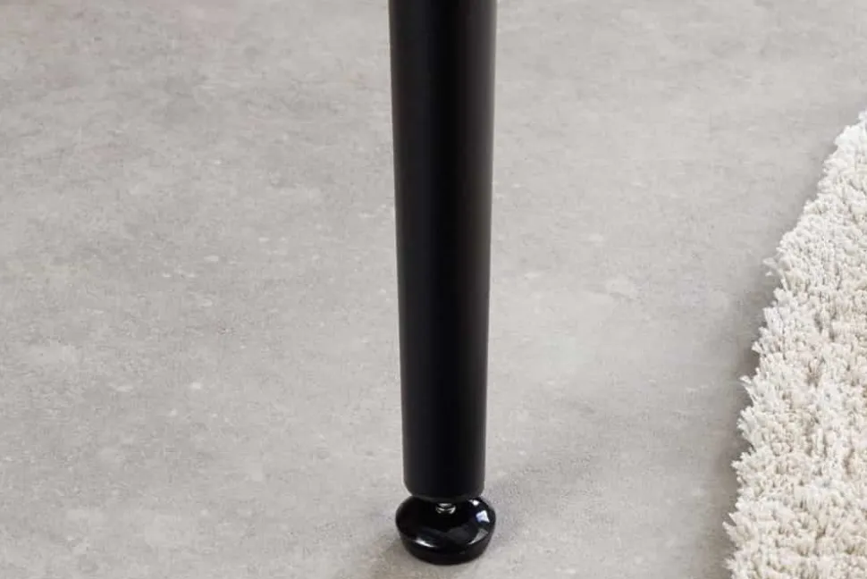 Moderner Esstisch MILANO 120cm anthrazit Keramik schwarze Metallbeine