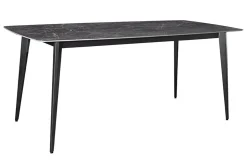 Moderner Esstisch MILANO 160cm anthrazit Keramik schwarze Metallbeine