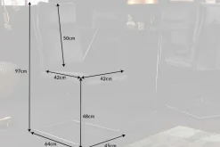 Moderner Freischwinger Stuhl COMFORT grau Samt mit Komfortgriff