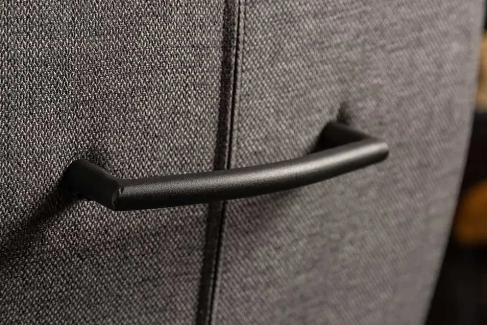 Moderner Freischwinger Stuhl COMFORT grau mit Komfortgriff