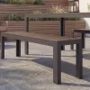 Moderner Gartentisch DESIGNO 205cm dunkelbraun schwarz Aluminium wetterfest