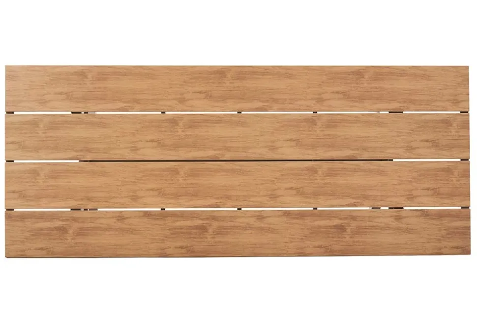 Moderner Gartentisch DESIGNO 200cm natur greige Aluminium wetterfest X-Gestell