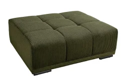 Moderner Hocker ELEGANCIA 110cm grün Cord mit Ziersteppung