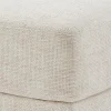 Moderner Hocker LOFT 75cm champagner beige Chenille Nosagfederung Taschenfederkern
