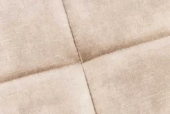 Moderner Hocker SCANDINAVIA champagner beige Samt schwarze Metallbeine Fußhocker