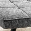 Moderner Hocker SCANDINAVIA grau Strukturstoff Metallbeine Fußhocker