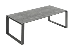 Moderner In- und Outdoor Esstisch FLOATING 210cm anthrazit Keramik Gartentisch wetterfest