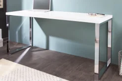 Moderner Schreibtisch WHITE DESK 160cm weiß Hochglanz Bürotisch