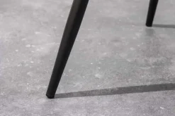 Moderner Stuhl DESIGNO greige schwarz Kunststoff Gartenstuhl mit Armlehnen Indoor Outdoor