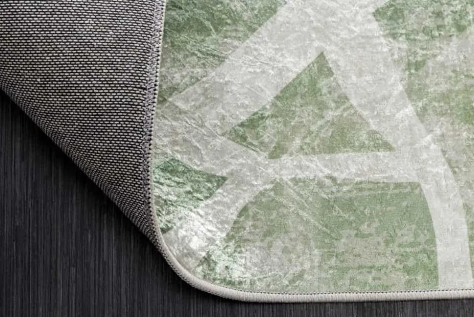 Moderner Teppich JUNGLE 230x160cm grün beige Flachgewebe Indoor-Teppich