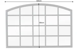 Moderner Wandspiegel PARIS 120cm schwarz Fensterspiegel Rundbogen-Design