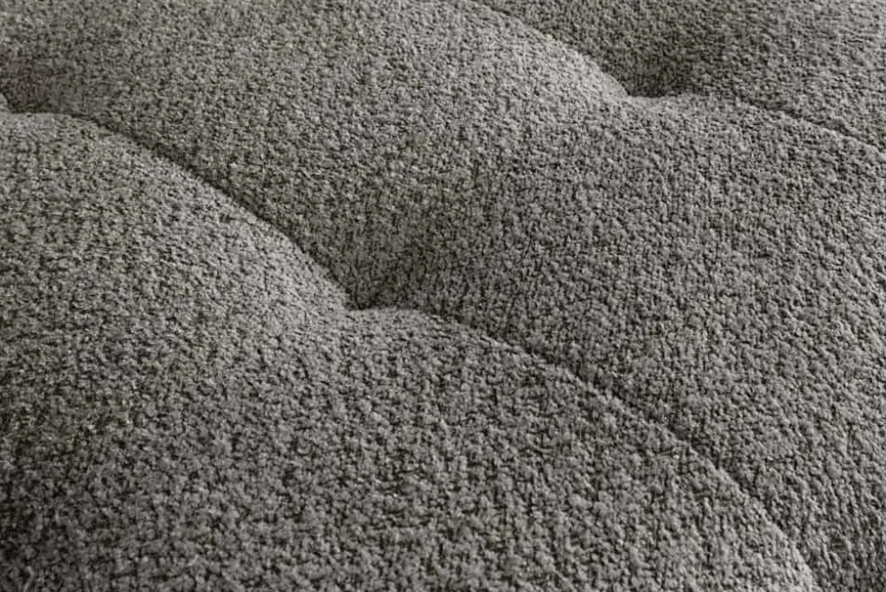 Modernes Big Sofa ROYAL 295cm grau Bouclé Federkern XXL-Couch inkl. Kissen