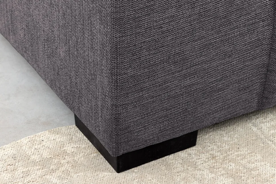 Modernes Ecksofa CITY 240cm grau Strukturstoff 3-Sitzer Couch inkl. Kissen