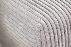 Modernes Ecksofa KENT 220cm beige Cord inkl. Hocker Federkern L-Form Wohnlandschaft