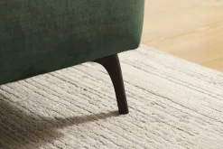 Modernes Ecksofa MARRAKESCH 265cm grün Samt 3-Sitzer inkl. Kissen Ottomane rechts