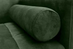 Modernes Schlafsofa COUTURE 200cm grün Microvelours 3-Sitzer Couch mit Schlaffunktion