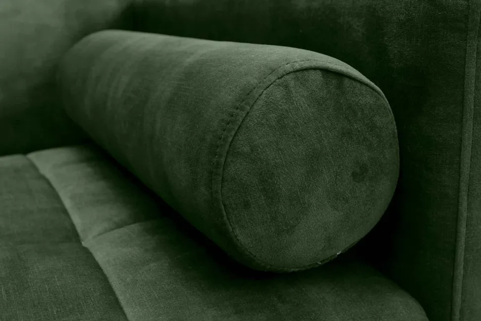 Modernes Schlafsofa COUTURE 200cm grün Microvelours 3-Sitzer Couch mit Schlaffunktion