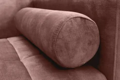 Modernes Schlafsofa COUTURE 200cm altrosa Microvelours 3-Sitzer Couch mit Schlaffunktion