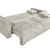 Modernes Schlafsofa DIAMOND 235cm taupe Chenille Cremona mit Stauraum 3-Sitzer Couch