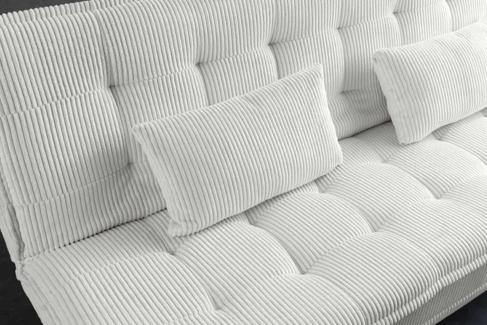Modernes Schlafsofa JAZZ 190cm beige Cord 3-Sitzer Couch
