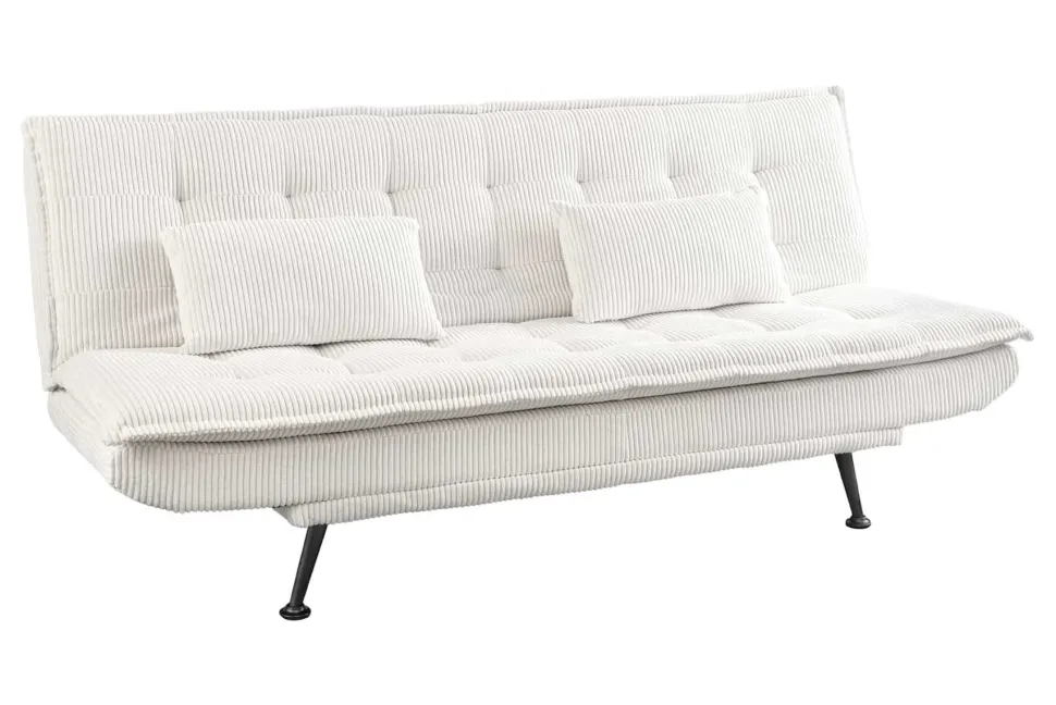 Modernes Schlafsofa JAZZ 190cm beige Cord 3-Sitzer Couch