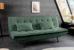 Modernes Schlafsofa JAZZ 190cm grün Cord 3-Sitzer Couch