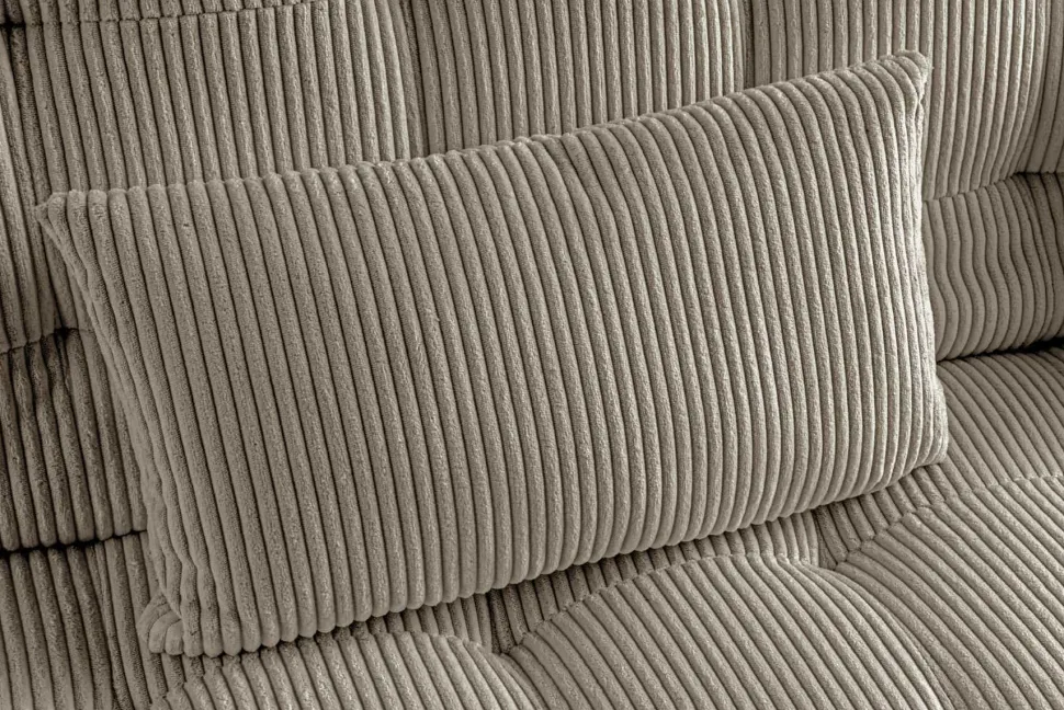 Modernes Schlafsofa JAZZ 190cm greige Cord 3-Sitzer Couch