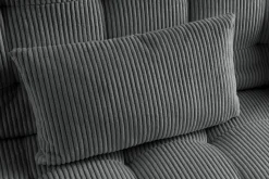Modernes Schlafsofa JAZZ 190cm grau Cord 3-Sitzer Couch