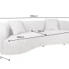 Modernes Sofa ATELIER 230cm beige Bouclé 3-Sitzer Couch inkl. Kissen